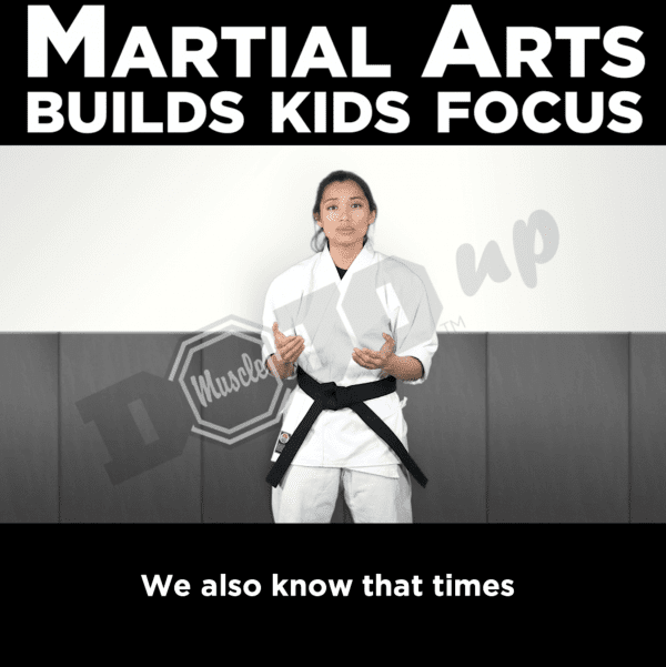 Martial Arts Gets Kids Through Tough Times - Version 2 (Square) - Dojo Muscle