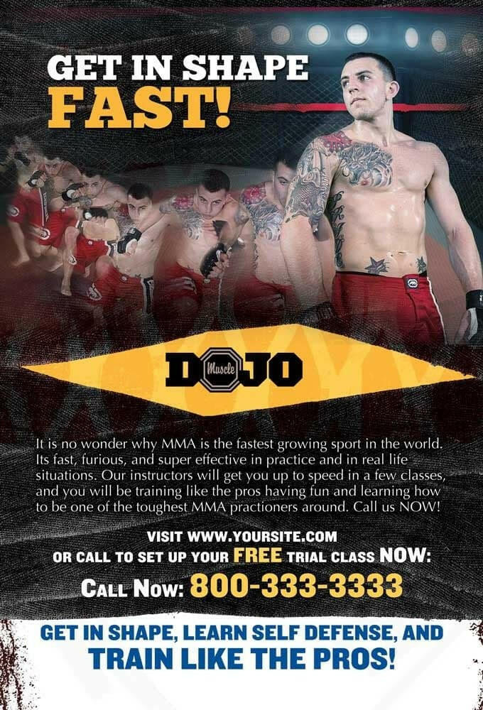 Mixed Martial Arts Postcards - Dojo Muscle