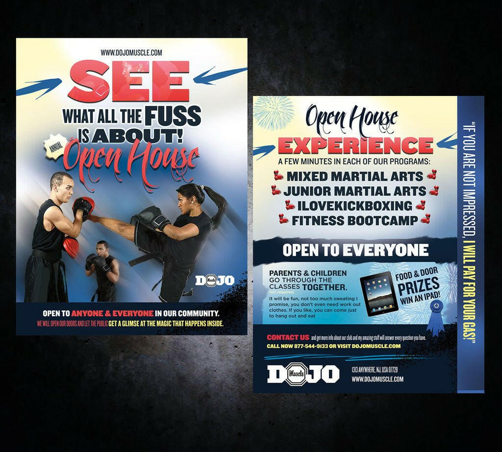 Open House Flyer - Dojo Muscle