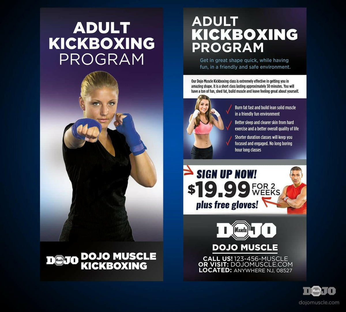 Rack Card Adult Kickboxing 1b - Dojo Muscle