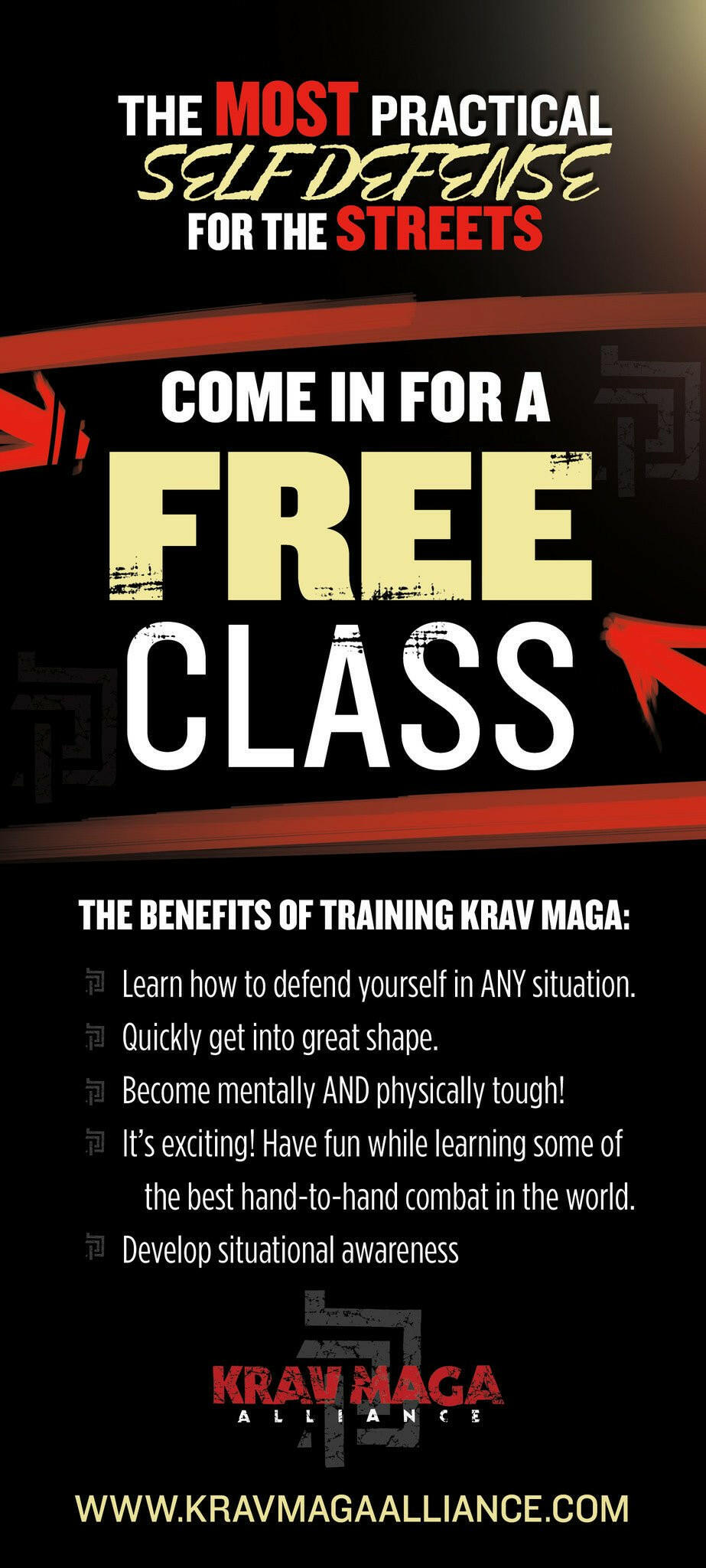 Rack Card Krav Maga Alliance 1a - Dojo Muscle