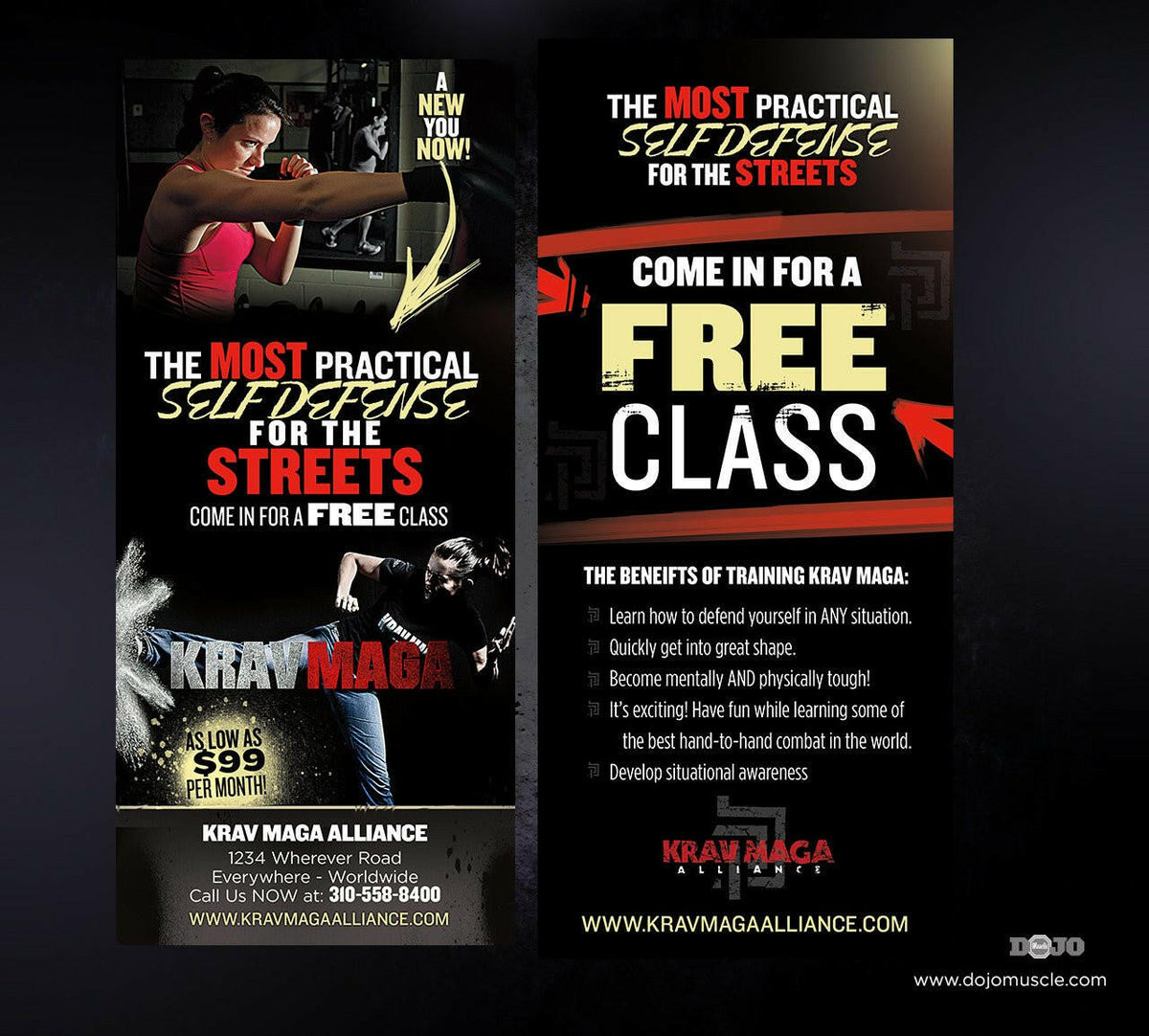 Rack Card Krav Maga Alliance 1a - Dojo Muscle