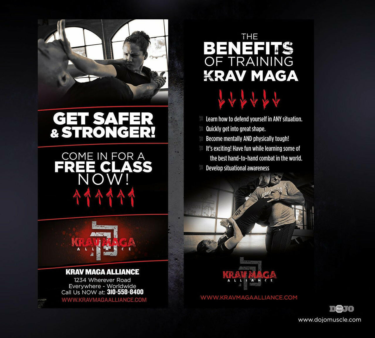 Rack Card Krav Maga Alliance 1b - Dojo Muscle