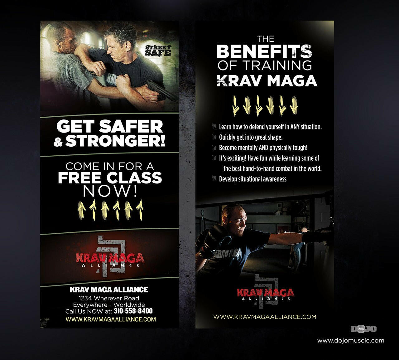 Rack Card Krav Maga Alliance 1c - Dojo Muscle