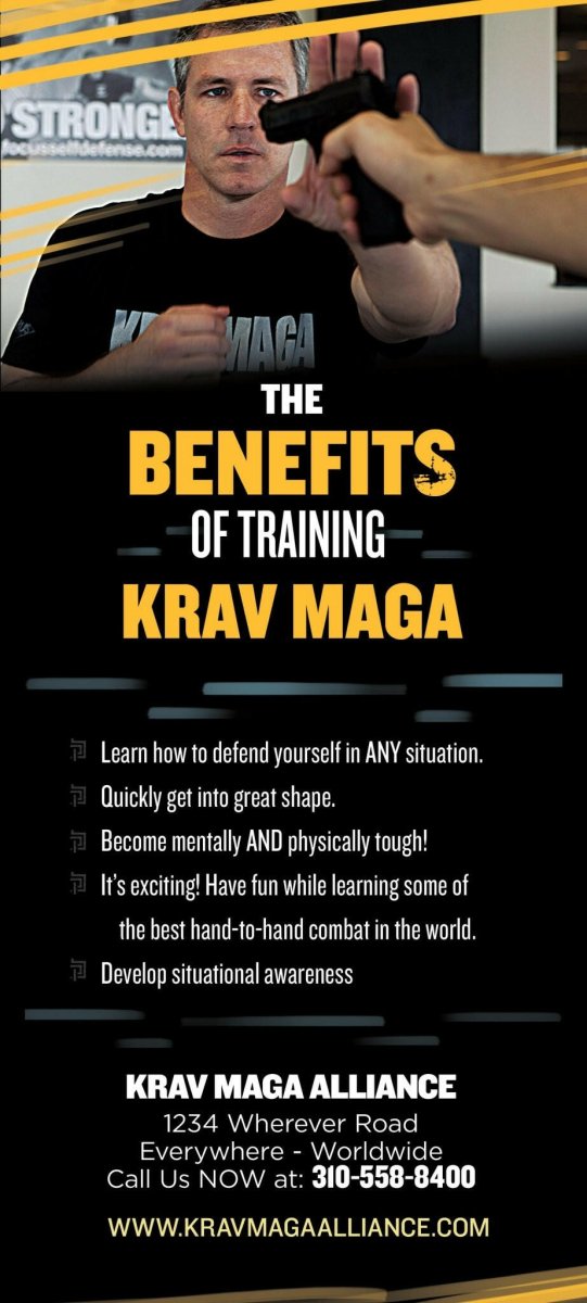 Rack Card Krav Maga Alliance 1d - Dojo Muscle