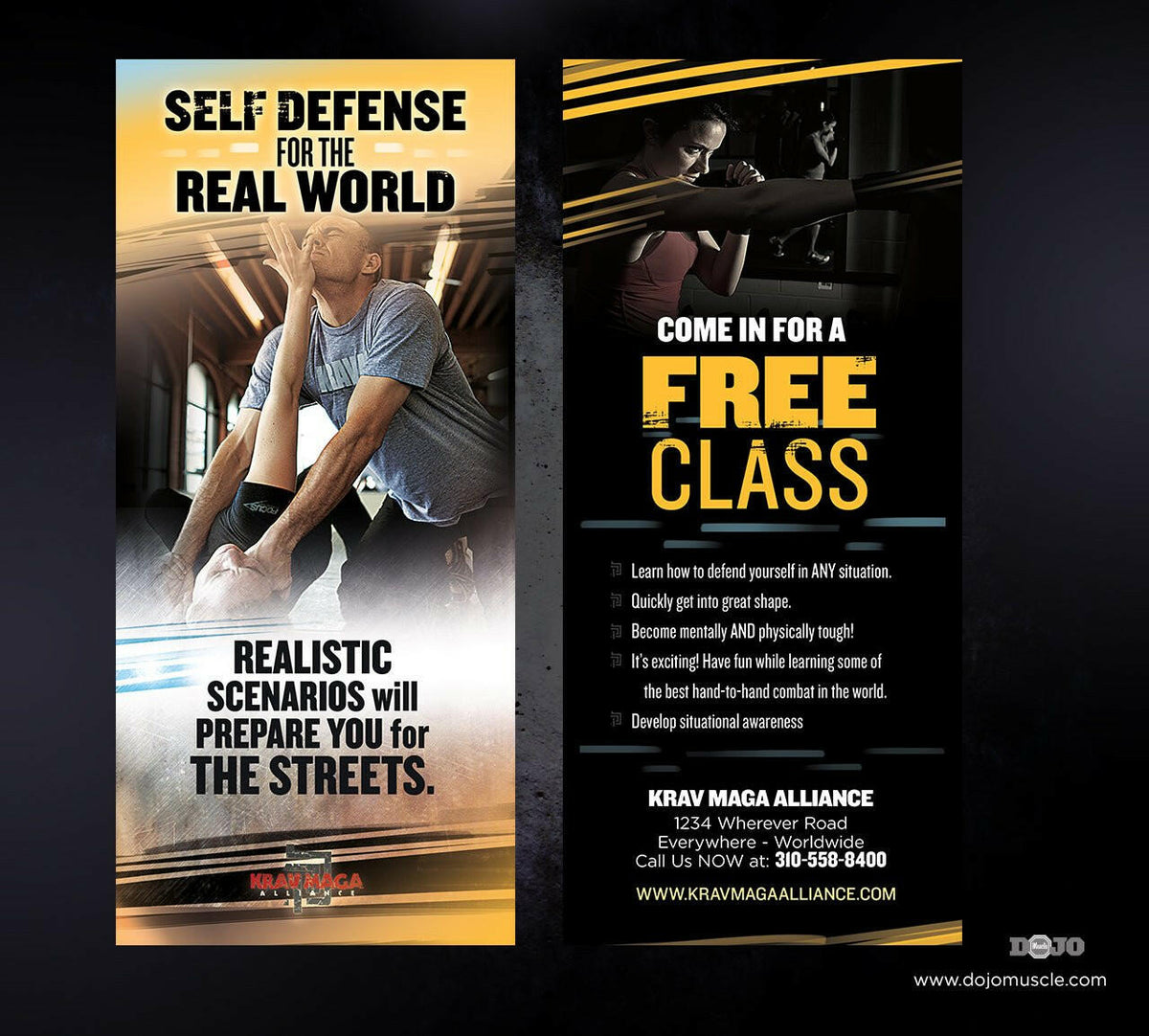Rack Card Krav Maga Alliance 1f - Dojo Muscle