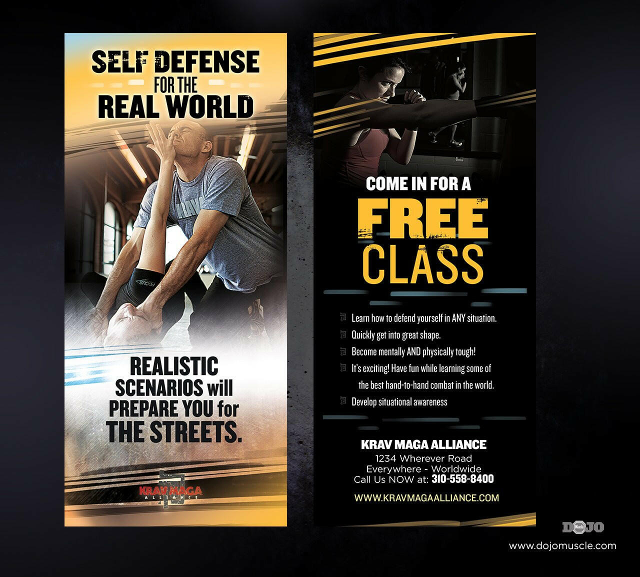 Rack Card Krav Maga Alliance 1f - Dojo Muscle