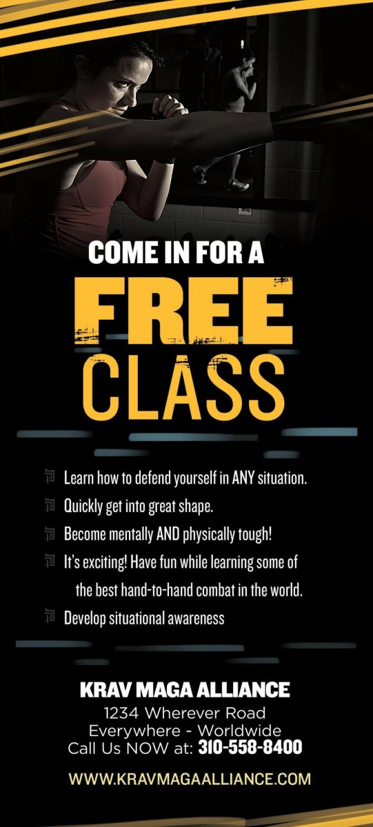 Rack Card Krav Maga Alliance 1f - Dojo Muscle