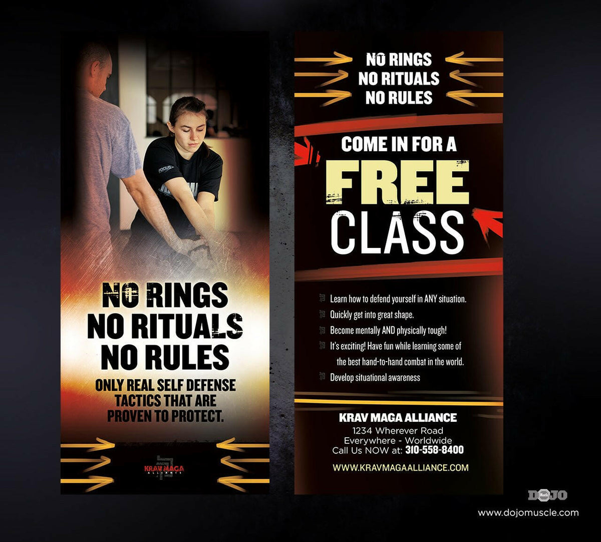 Rack Card Krav Maga Alliance 1h - Dojo Muscle