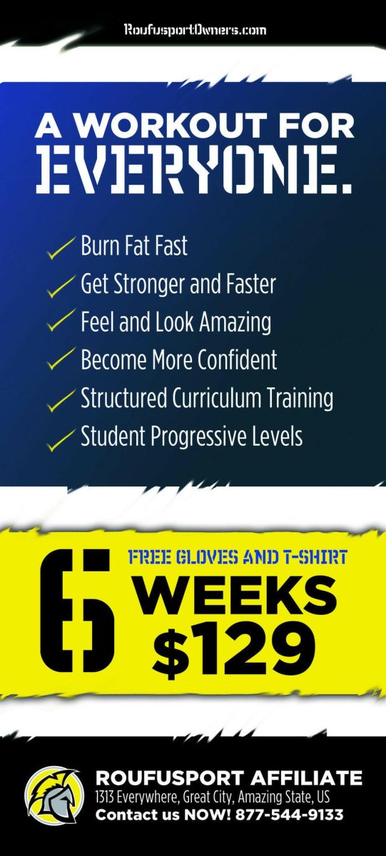 Roufusport Kickboxing Rack Cards 1b - Dojo Muscle